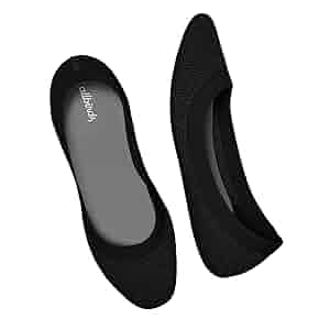 美品⭐︎allbirds ブラック フラットシューズ Amazon | Allbirds レディースツリーブリーザー、ニットバレエ